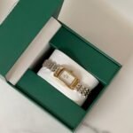 ساعة سيراميك ذهبي وفضي